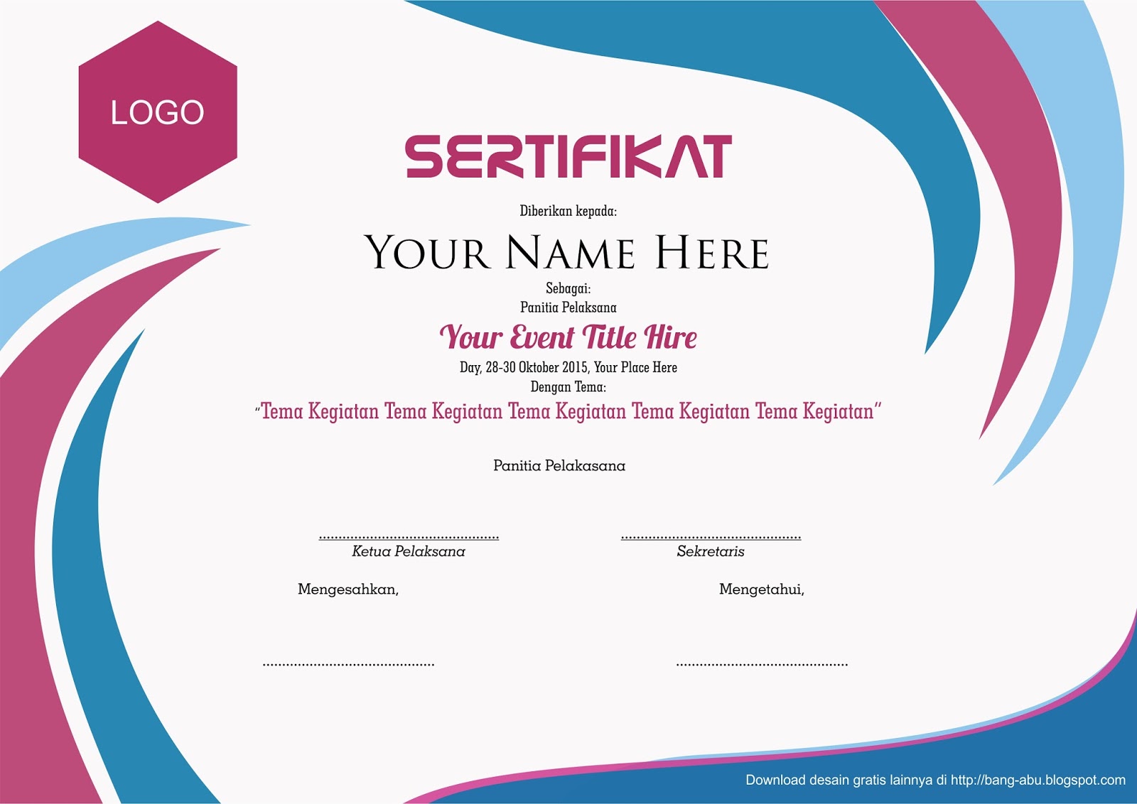 background sertifikat